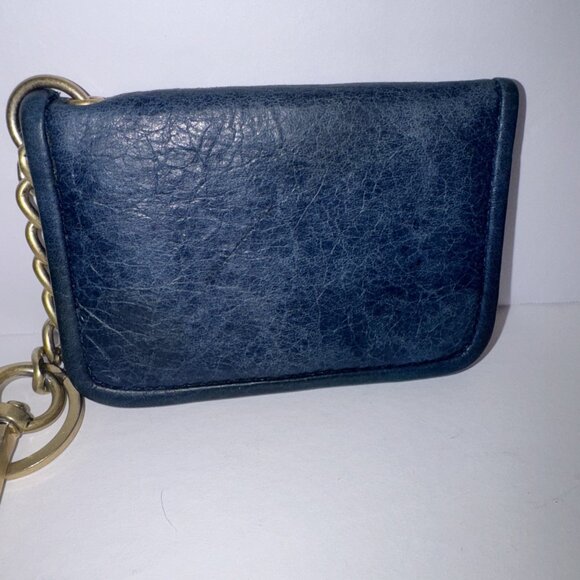 Juicy Couture Y2K Blue Leather Nice Girls Who Like Stuff Keychain ID 3.5x5” VGUC - Picture 3 of 5